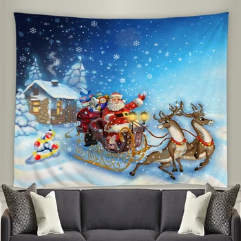 Priecīgus Ziemassvētkus Gobelēns Santa Claus Dāvanu Ziemassvētku Gobelēni Sienas Karājas Jauno Gadu Ziemassvētku Gobelēns 3d Apdare 200x150cm