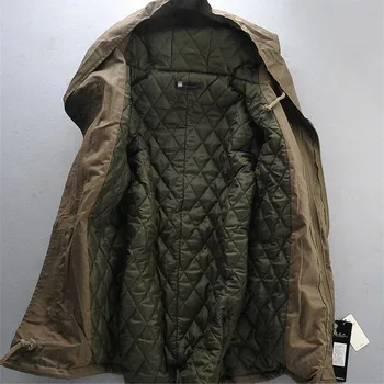Rudens un ziemas tendences jaunu bieza ilgi kapuci vējjaka tīrtoņa krāsu Slim liela izmēra vīriešu ikdienas silts kokvilnas mētelis, jaka 5XL