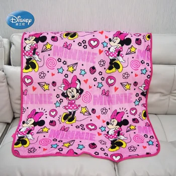Disney Cartoon Cute Rozā Minnie Mouse Coral Fleece Maza Izmēra Segu Mest Zīdaiņu Meitenēm, Bērniem, Dāvana uz Gultas/bērnu Gultiņa/Dīvāns