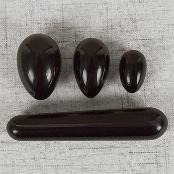 Dabas obsidian masāža 4 gabali uzstādīt yushi olu masāža stick sievietes skaistumu remonts veselības vairumtirdzniecība