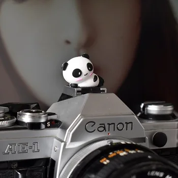 Fotokameras zibspuldzes pieslēgvietas Karikatūra seguma Panda canon 5DIV EOSR nikon D850 D800, sony A7R4 A7R3 fuji xt3 xt30 xt20