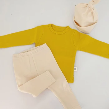 2020 Jaunu Bērnu Apģērbu Komplekti Zīdaiņiem Meitene Pidžamā Trīs gabals Uzvalku Bērniem Mājsaimniecības Komplekts Jaundzimušo Bērnu, Meiteņu un Zēnu Drēbes Sleepwear