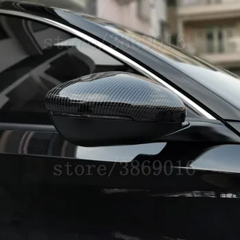 ABS Oglekļa Šķiedras Stila Automašīnas Atpakaļskata Spoguļa Vāciņš Melns, Cokols Korpusa Puses Spārnu Apvalks Melns Honda Accord 2018 2019 Auto Stils