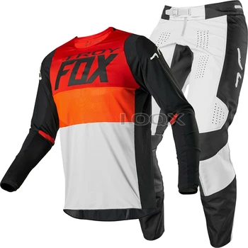 Bezmaksas piegāde 2020. gadam TROY Fox MX 360 Bann Navy Džersija bikses Motokrosa off-road racing Sx Mx vīriešu rīku komplekts