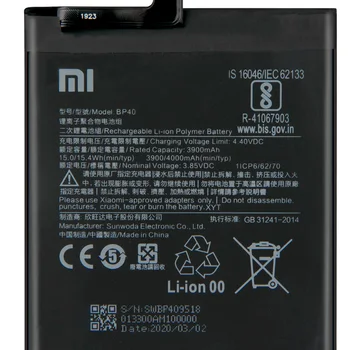Xiao Mi oriģinālajai Tālruņa Akumulatora BP41 BP40 Par K20Pro Mi9T Mi 9T Pro K20 3900mAh Ar Bezmaksas Rīkiem