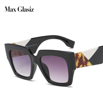 Max glasiz Modes Zīmola Dizainere Laukumā Saulesbrilles Sievietēm, Vīriešiem Plastmasas Vintage Saules Brilles UV400 Toņos Gafas