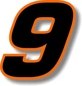 Auto Custom Race Skaits Laukumā Fontu Melns ar Oranžu Robežu 3 Collu Uzlīmes Grafiskais Piederumi