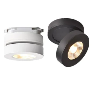Ultrathin COB led down gaismas 5W 7W 10 W led spot lampas uz virsmas montēta griestu apgaismojums COB led track lukturi balta, melna ķermeņa