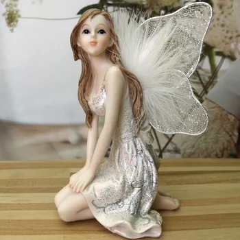 Pasaku Figūriņas Sveķu Rotājumu Meitene Eņģelis, Mājas Dekors, Kāzu Dekorēšana Dāvana Sievietēm