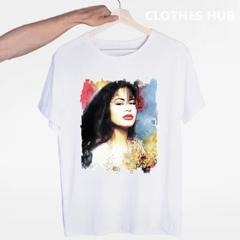 Selena quintanilla T krekli Modes Vīriešiem Un Sievietēm, Topi, T-krekls ar Īsām Piedurknēm Unisex T