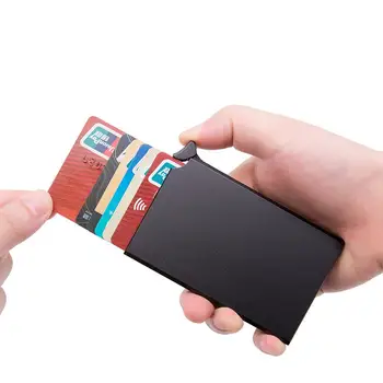 Rfid Seifs alumīnija Metāla Kredītu Uzņēmumu Mini Kartes Seifs 2020. Gadam Dropshipping Cilvēks Sievietes Smart Maks vizītkaršu Turētājs