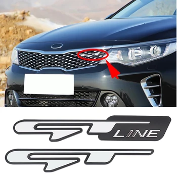 GT Line Logo Emblēma Universālo Auto Uzlīme Par KIA Optima K5 Stinger Turpināt K3 Priekšējās Restes Bagāžnieka Apdare Uzlīmes Auto Stils Decora