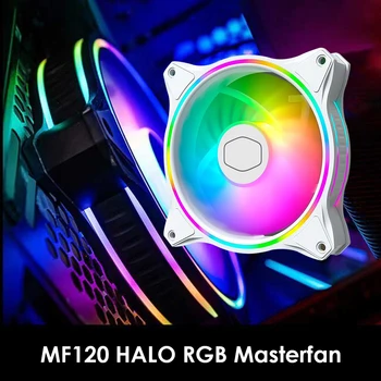MF120 Dual HALO Gredzenu Adresējama RGB Ventilators PC Datora korpusu Šķidruma Radiatora Datoru Ūdens Dzesēšanas Sistēmu Waterblock