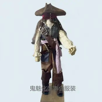Karību jūras Pirātu Pieauguši Vīrieši Grand Heritage Kolekcija Deluxe kostīmu Jack Sparrow luksusa noteikti mazulis