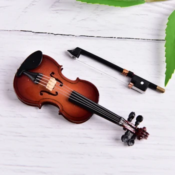 8cm Koka Mūzikas Instrumentu Kolekcijas Dekoratīvi Rotājumi Modelis Apdare Dāvanas Karstā Mini Vijole Ar Atbalstu Miniatūras