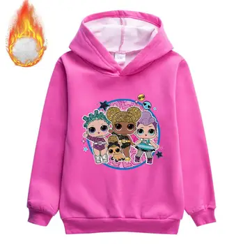 LOL Lelles Rudens Ziemas Meiteņu anime Iespiesti Hoodies Meitenes Silts Krekls Bērniem, Bērnu Drēbes, Bērnu Smieklīgi t-krekli, Topi