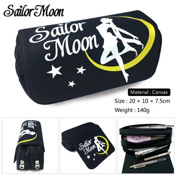 Karikatūra Zīmuli Somas Anime Sailor Moon Zīmuli Gadījumā Sievietes Rāvējslēdzēju Grims Soma Uzglabāšanai, somas