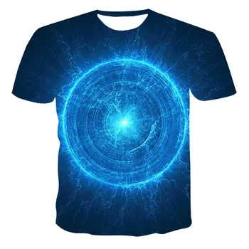 2020. gada Vasaras Gadījuma Vīriešu un Sieviešu Modes Jaunu Īsām Piedurknēm Elpojošs Print T-Krekli 3D Galaxy Drukāšanas Gadījuma T Krekls Streetwear