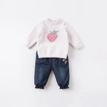 DB16325 dave bella ziemas baby meitenes modes ziedu kabatām polsterēta bikses bērniem, pilna garuma bikses bērniem zīdaiņu toddler bikses