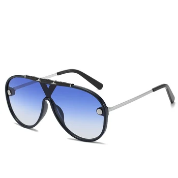 2019 Lielgabarīta Saulesbrilles Vintage Zīmolu Vadītāja, Saules Brilles Sievietēm, Vīriešiem Flat Top Liels Rāmis Sunglass Retro Siāmas Brilles UV400