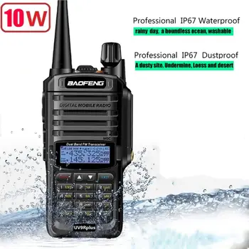 2019 JAUNU lieljaudas Uzlabot Baofeng UV-9R plus Ūdensizturīgs walkie talkie 10w par divvirzienu radio lielos attālumos 10km 4800mah uv 9r plus