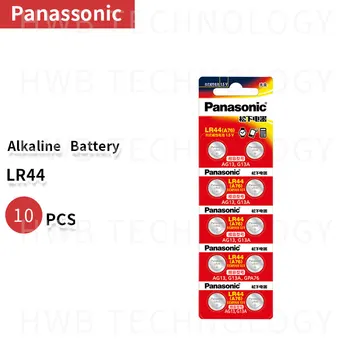 10pcs/1Packs PANASONIC LR44 A76 veica grozījumus 13.ag 0%Hg SR1154 357 LR 44 1,5 V Šūnu akumulatoru baterijas kalkulators 0%Hg