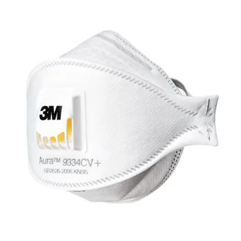 3Pcs/Lodziņā KN95 3M Aura 9334CV+ Sejas Maska Filter Individuālā Pildīta Galvu Atkārtoti Pieaugušo Drošības Autentisks Mascarillas Respiratora
