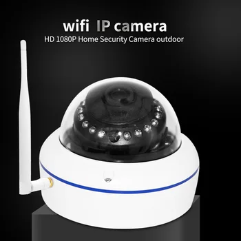 HD1080P WIFI IP Kameras Āra Bezvadu Novērošanas Mājas Drošības Kameru Onvif CCTV Wi-Fi, Kamera, TF Card Slots APP CamHi