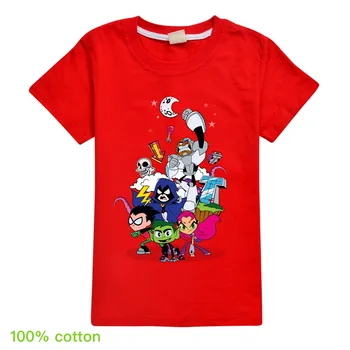 Vasaras Teen Titans, IET karikatūra T Pusaudžu drukāt Toddler Apģērbu Zēniem, Topi, T krekls bērniem Vasarā Zēnu t-krekli Bērnu Meiteņu drēbes