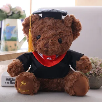 Nooer 28cm Absolvēšanas Lācis Pildījumu Plīša Rotaļlieta Teddy Bear Plīša Lelle Izlaiduma Dāvana Studentiem