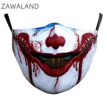 Pieaugušo Mazulis Joker Klauns Maskas Mazgājams Audums Sejas Masku Atkārtoti Aizsardzības Masku Pret putekļiem Muti Caps Maska ar 2 Filtriem DROPSHIP