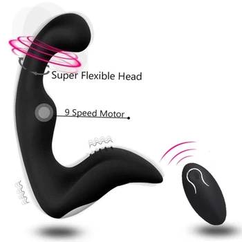 Tālvadības pults Prostatas Massager USB Uzlādes Strapon Vīriešiem Anālais Vibrators Seksa Rotaļlietas Vīriešiem/Sievietēm Anālais Sveces Produkti
