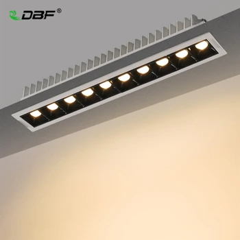 [DBF]Vienā Rindā Ilgi Kvadrātveida LED Griestu Spot Gaismas, kas Nav Aptumšojami 2W 4W 10W 20W LED Prožektora Downlight Dzīvojamā istaba Eju Gaismas