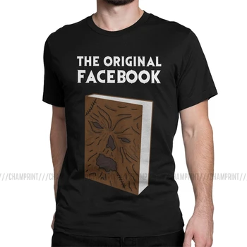 Vīriešu T-Krekls Sākotnējā Facebook Evil Dead Pārsteidzošs Kokvilnas t-veida, ar Īsām Piedurknēm Šausmu Necronomicon Filmu Groovy T Krekls 4XL 5XL