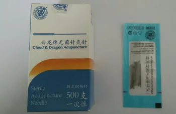 500pcs Yunlong vienreizējās lietošanas akupunktūras adatu dezinfekcijas iepakojuma Korejas dzīvoklis rīkoties skaistuma masāža needle10pcs/maiss bez cauruli