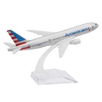 1:400 16CM American Airlines Boeing 777 Lidmašīnas modeli, Amerikas savienotās Valstis 777 Plaknes modeli Sakausējuma Metāla Lējumiem Gaisa kuģa modeli Rotaļlietas