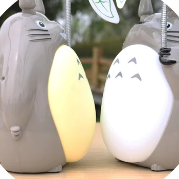 Kawaii Karikatūra Mans Kaimiņš Totoro Ventilators, Lampas Led Nakts Gaisma USB Lasījumā Galda, Rakstāmgalda Lampas, Bērniem, Dāvanu, Mājas Dekoru Jaunums