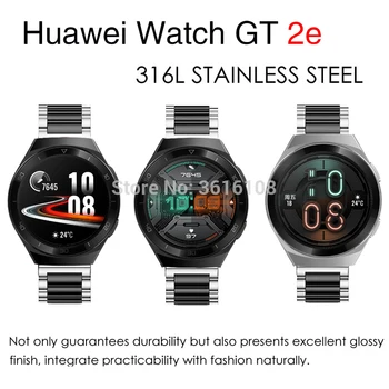Par Huawei Skatīties GT 2e Siksniņa, Nerūsējošā Tērauda Metāla Grupa par huawei skatīties gt 2e 46mm Aproce Watchband Par huawei gt2e siksna