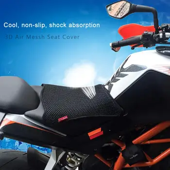 3D Gaisa Acs Motocikla Sēdekļa Spilvena Vāka Elpojošs Anti-Skid Universālā Motocikla Sēdekļa Vāks Motociklu, Motorolleru Accessorie