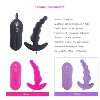 10 Ātruma Anālās Lodītes Anālais Vibrators Butt Plug Klitora Stimulators Sieviešu Masturbācija Vīriešu Prostatas Massager Seksa Rotaļlieta, par Pieaugušo