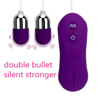 Klusums Dubultā Bullet Vibradors Erotiska Pieaugušo Seksa Produkti Klitora Stimulators Sieviešu Masturbācija Olas vibrators Seksa Rotaļlieta, Paredzēta Sievietēm