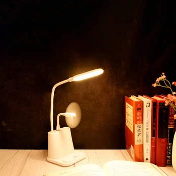 2 krāsu LED Galda Lampa USB Lādējamu Galda Lampa Touch Dimming galda lampas Bērnu Bērni Lasot Pētījumu, Gultas, Guļamistabas