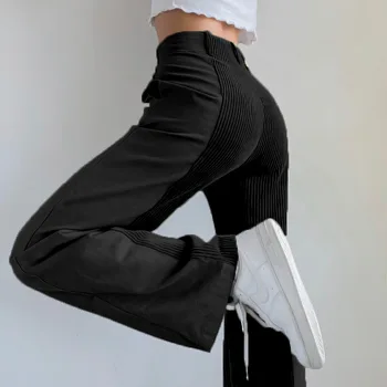 Shestyle ir 2021. Sieviešu Velveta Bikses Sievietēm 6Color Taisni Gadījuma Plus Lieluma Modes Apšūta Raibs Džinsu Bikses Streetwear