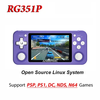 RG351P ANBERNIC Retro Spēle uz PS1 RK3326 64G ir Atvērtā koda Sistēma, 3.5 collu IPS Ekrāns Pārnēsājama Rokas Spēļu Konsole 2400games