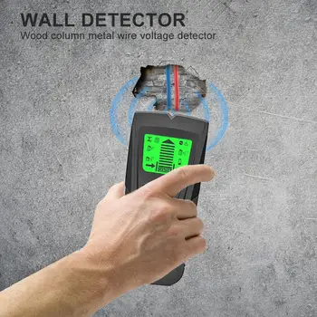 3-In-1 Metāla Detektors Koka Stud Finder, kas Paslēptas Vadu Detektors AC dzīvot Vadu Kabeļu Detektoru Electric Box Finder TH210