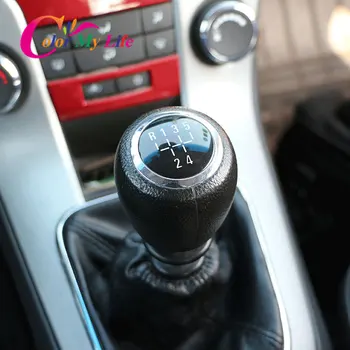 Krāsu Manu Dzīvi MT Auto Gear Vadītājs Shift Poga Shift Knob piemērots Chevrolet Chevy Cruze Sedans, Hečbeks 2008. -. Gadam Auto Daļas