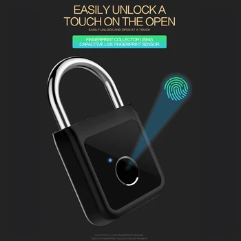 Tuya Bluetooth Bloķēšanas Keyless pirkstu Nospiedumu Lock USB Lādējamu Durvju slēdzenes Smart piekaramo atslēgu Smart Ātri Atbloķēt Tālruni atbloķēt App Tuya