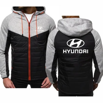 Hoodies Vīriešiem par Hyundai Automobiļu Logo Drukāt Pavasara, Rudens Vīriešu Jaka Ikdienas Krekls ar garām Piedurknēm Vīriešiem rāvējslēdzēju Jaka Cilvēks Hoody