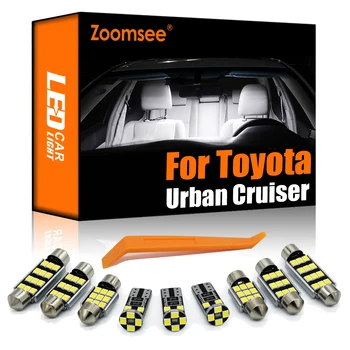 Zoomsee 8Pcs Interjera LED Toyota Urban Cruiser no 2007. Līdz 2016. Gadam Canbus Transportlīdzekļa Spuldzes Iekštelpu Dome Kartes nolasīšana Bagāžnieka Vieglo Auto Komplekts