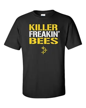 Īss Piedurknēm ar Apaļu kakla Top Tee Killer Freakin' Bites Pitsburg Steelers Vīriešu T-Krekls - Melns 2XL (1018) T krekls